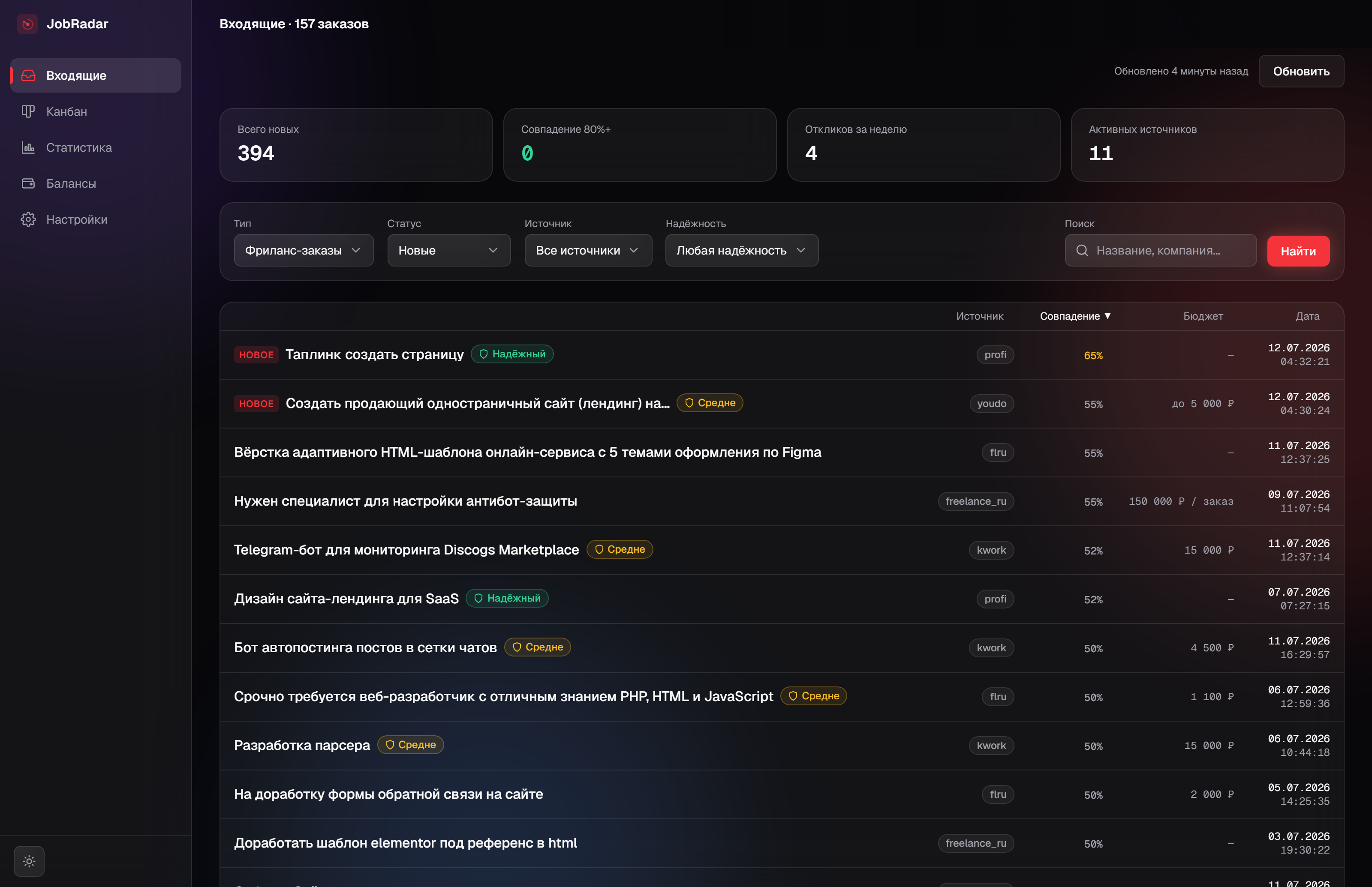 JobRadar — AI Freelance-Order Radar — 3