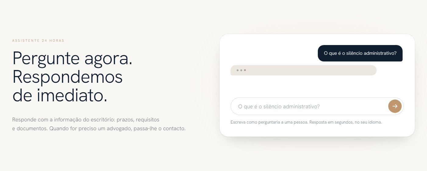 Law Firm in Portuguese — Website with an assistant for Brazilian and Portuguese clients