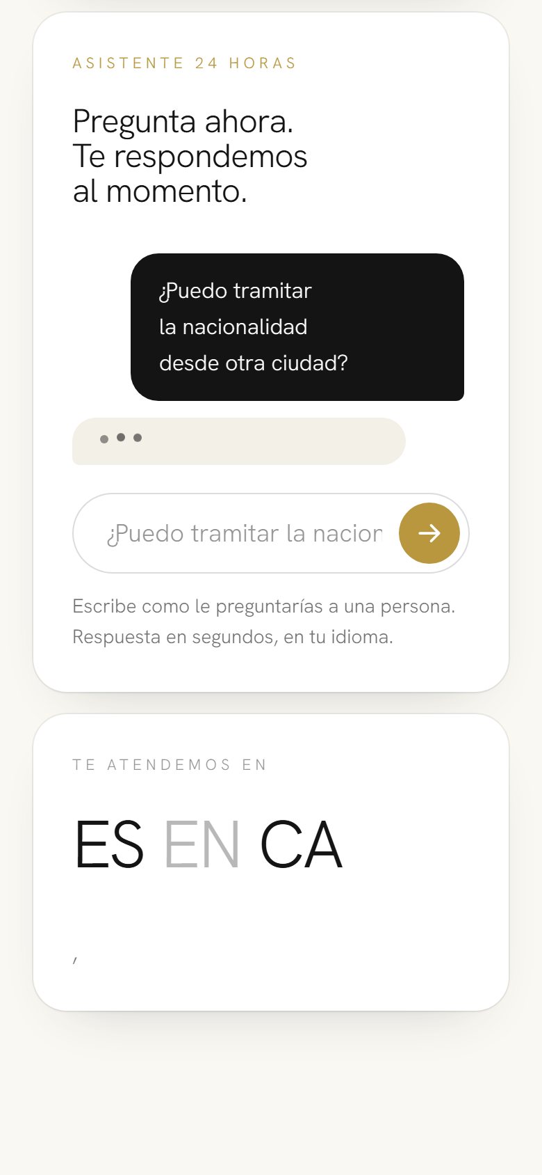 Immigration Lawyers, Three Offices — Website with online booking and an assistant, 3