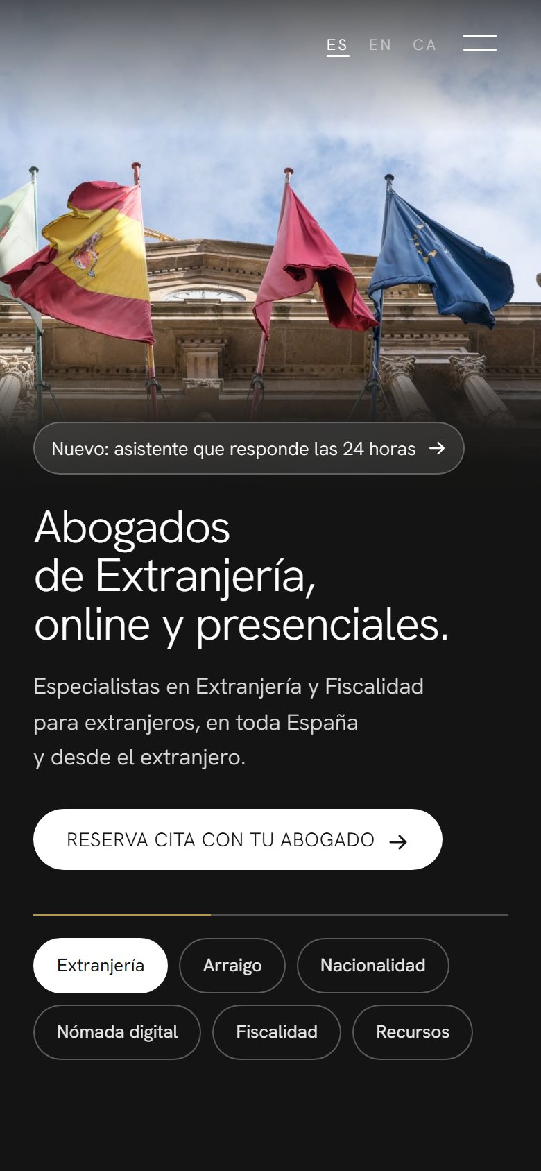 Immigration Lawyers, Three Offices — Website with online booking and an assistant, 1