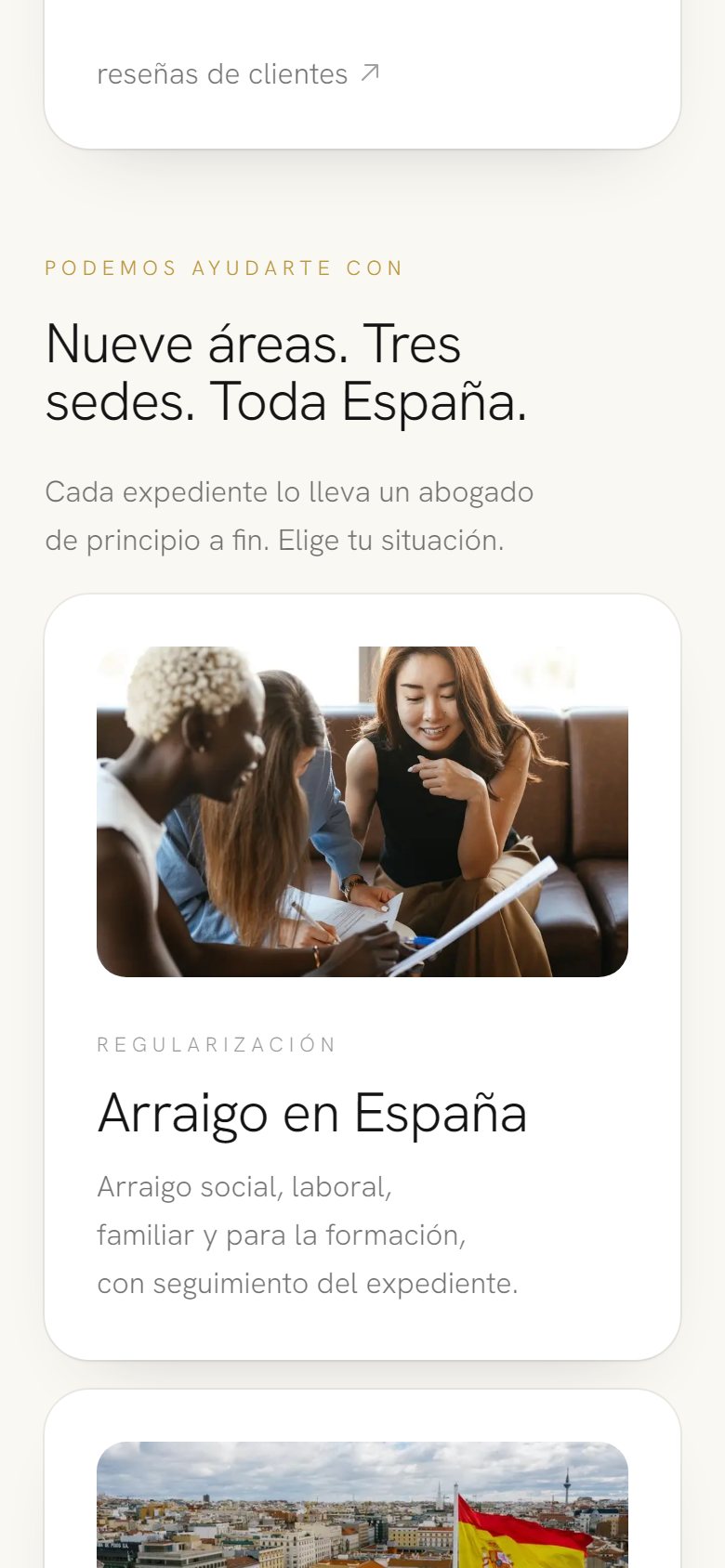 Immigration Lawyers, Three Offices — Website with online booking and an assistant, 2