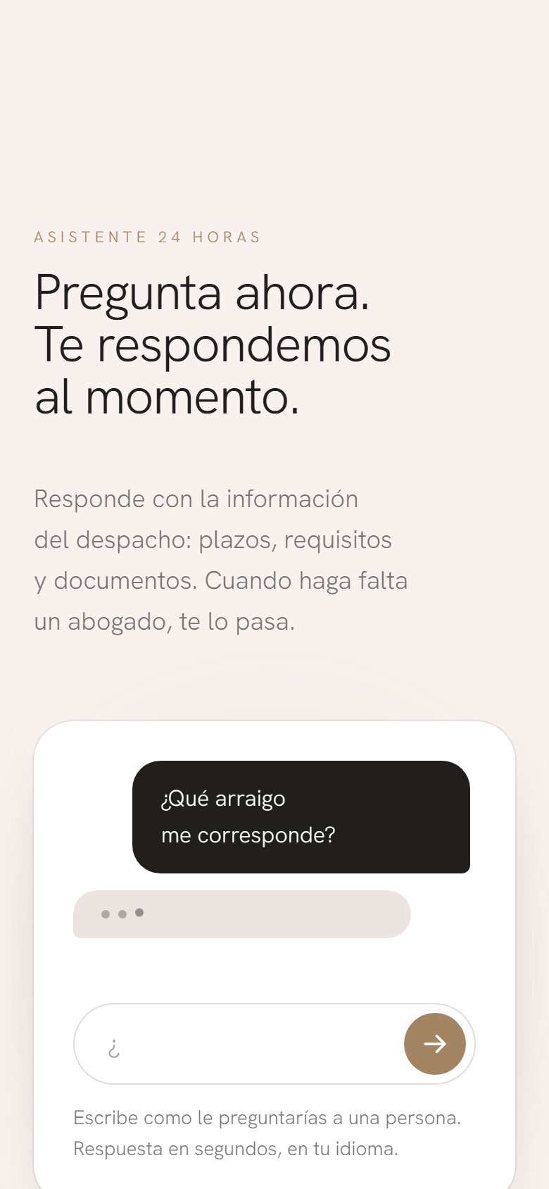 Immigration Lawyer, Barcelona — Website with a booking assistant, 2