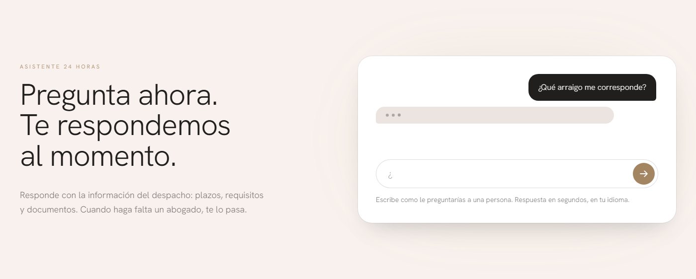 Immigration Lawyer, Barcelona — Website with a booking assistant