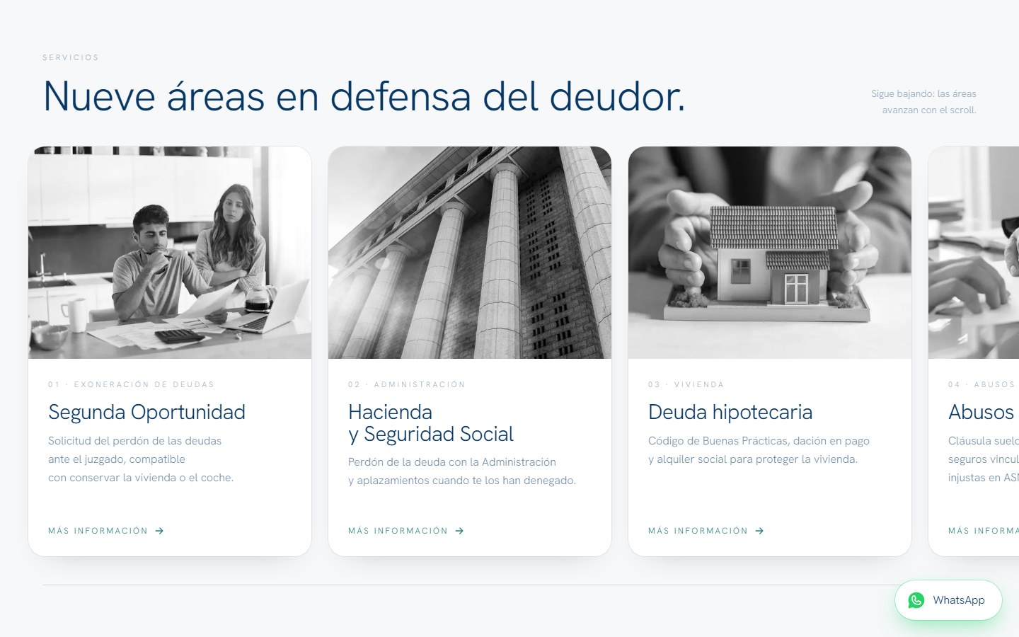 Abogado del deudor — Website with an assistant for debt-relief lawyers, 1