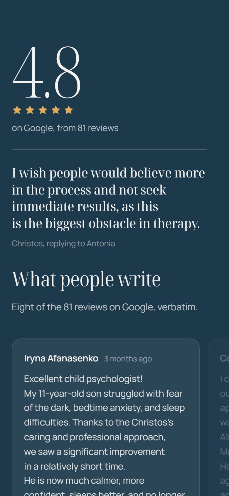 Christos Theofanous — Website for a clinical psychologist, 3