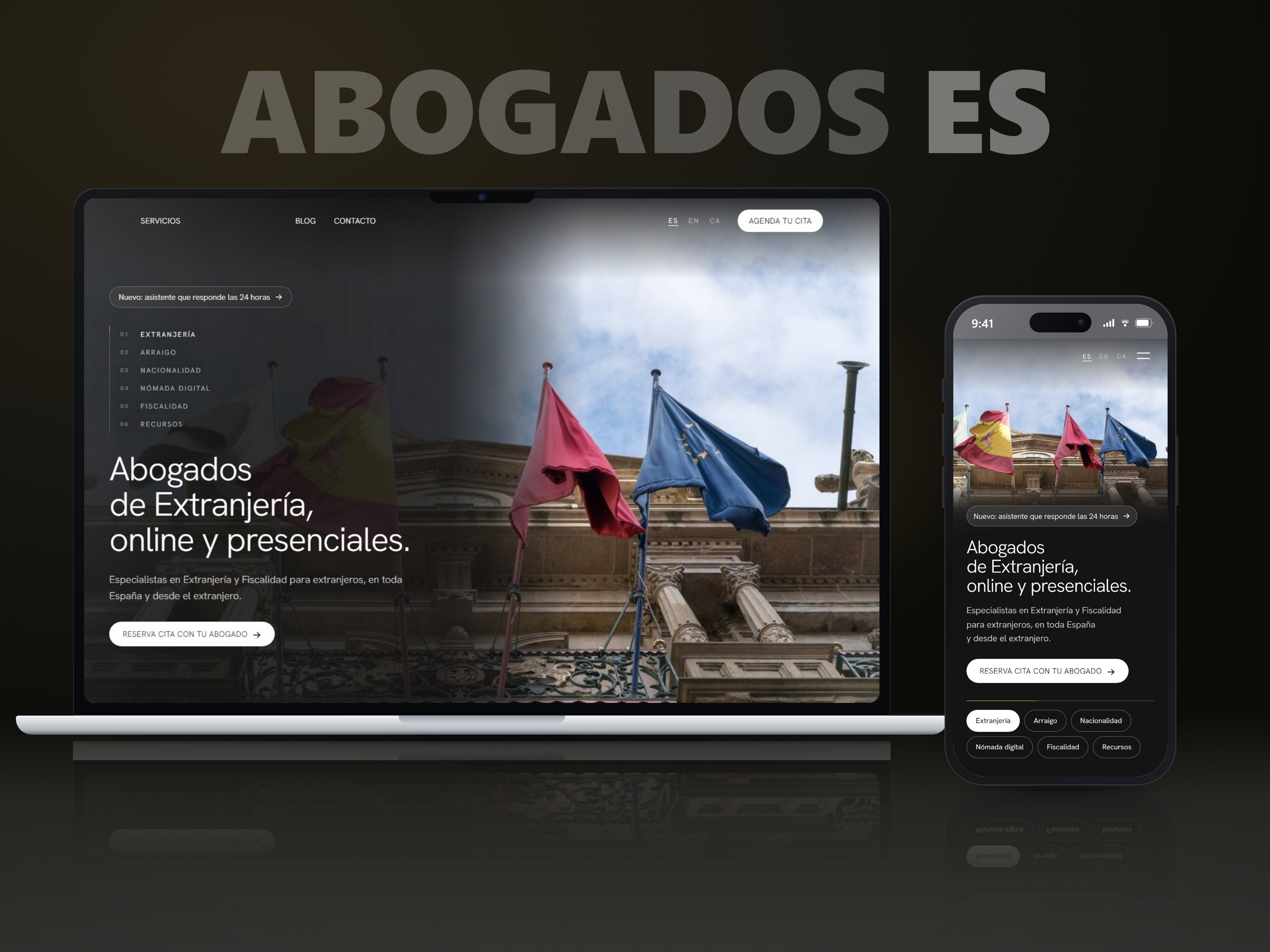 Immigration Lawyers, Three Offices — Website with online booking and an assistant