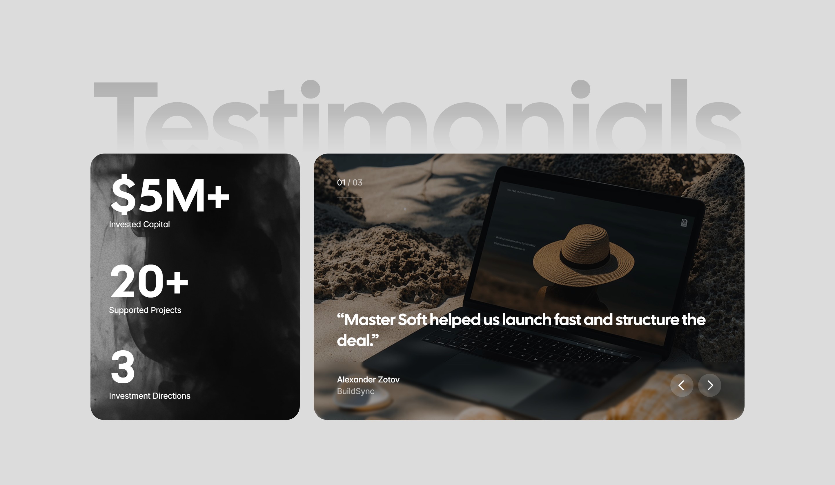 Master Soft — Investment Company Website — 1