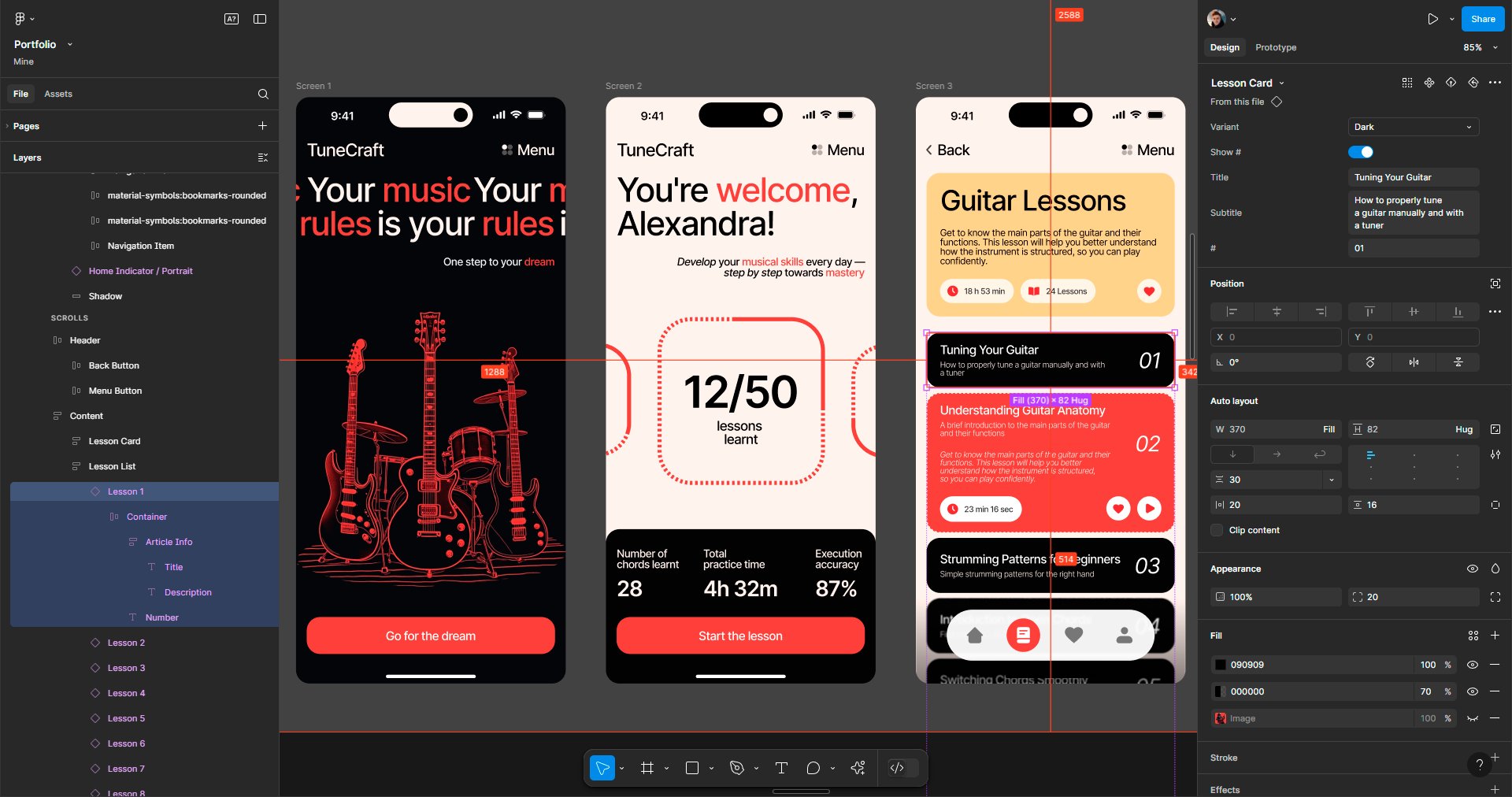 TuneCraft — Guitar Learning App — 3