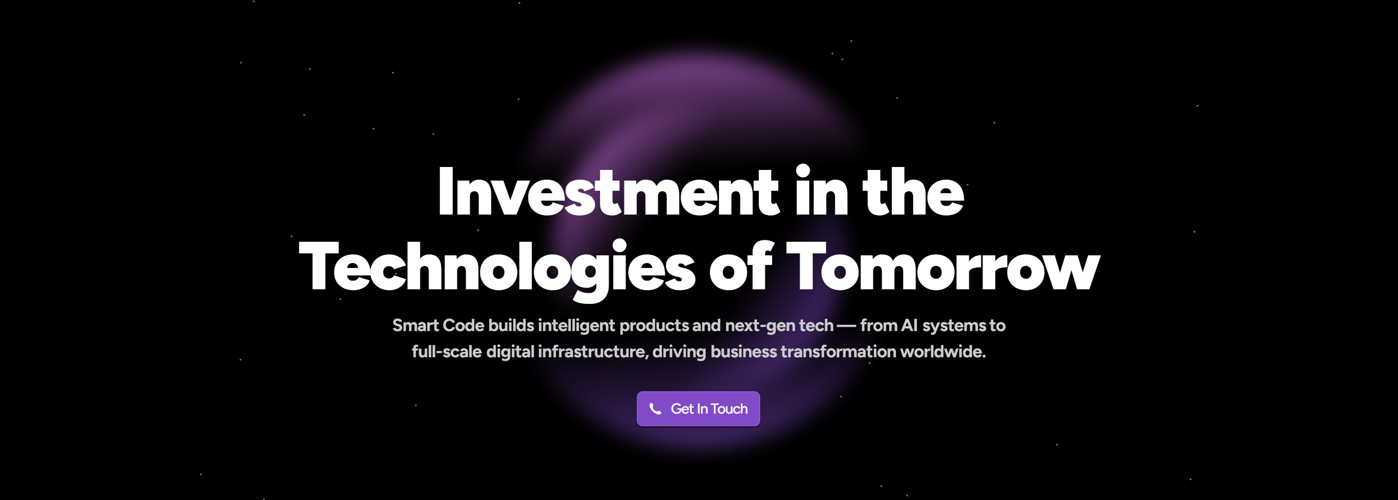 Smart Code — Corporate Site for an IT & Investment Company — 1