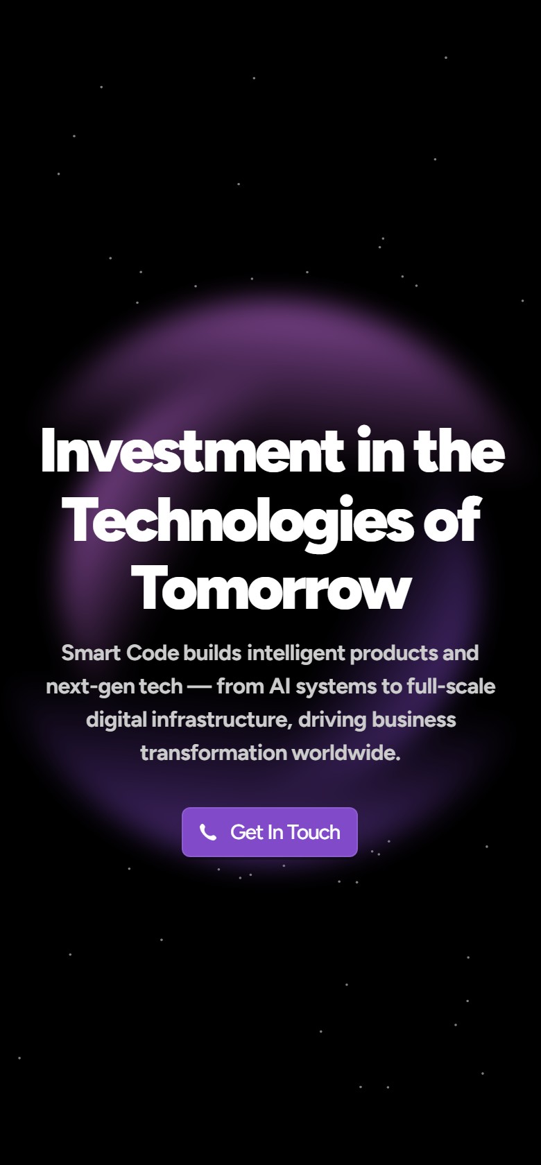 Smart Code — Corporate Site for an IT & Investment Company — phone 1